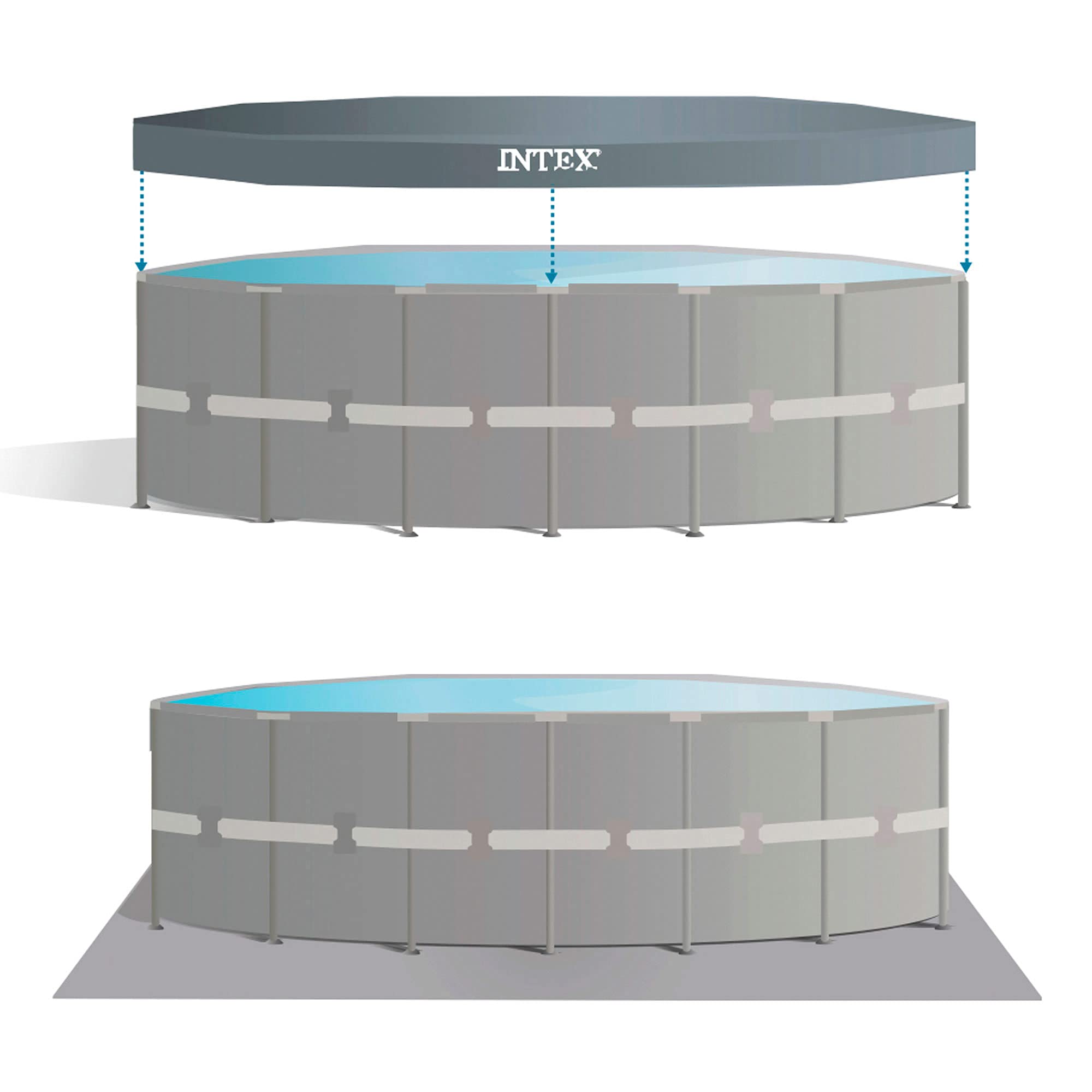 Intex Piscina elevada redonda Ultra XTR Frame 488x122 cm con depuradora (55216)