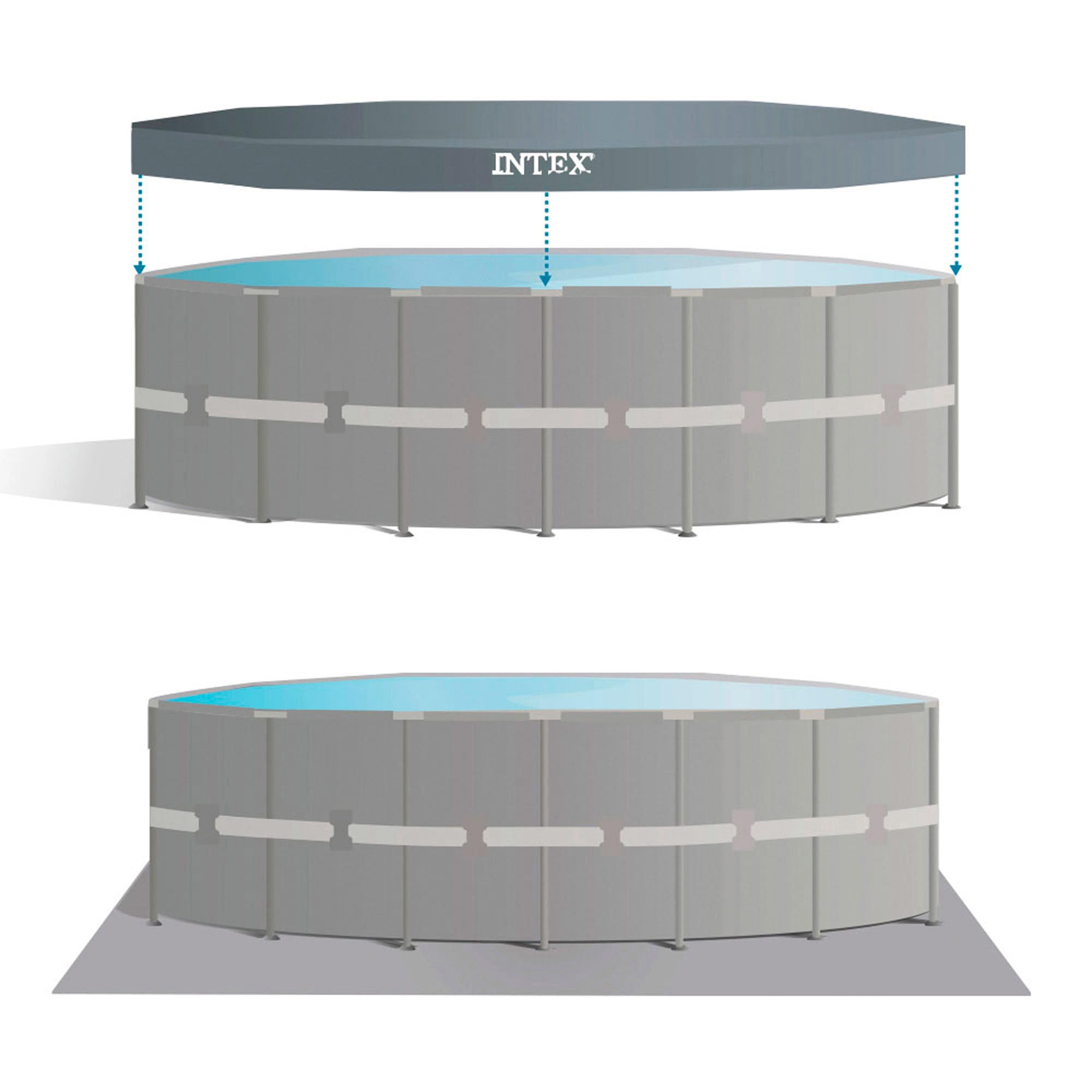 Intex Piscina elevada redonda Ultra XTR Frame 488x122 cm con depuradora (55216)