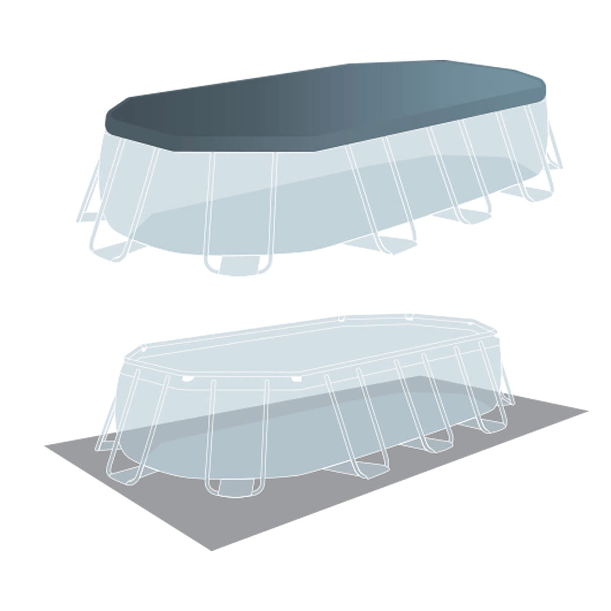 Intex 26798NP - Piscina desmontable ovalada intex prism frame 610x305x122 cm con depuradora