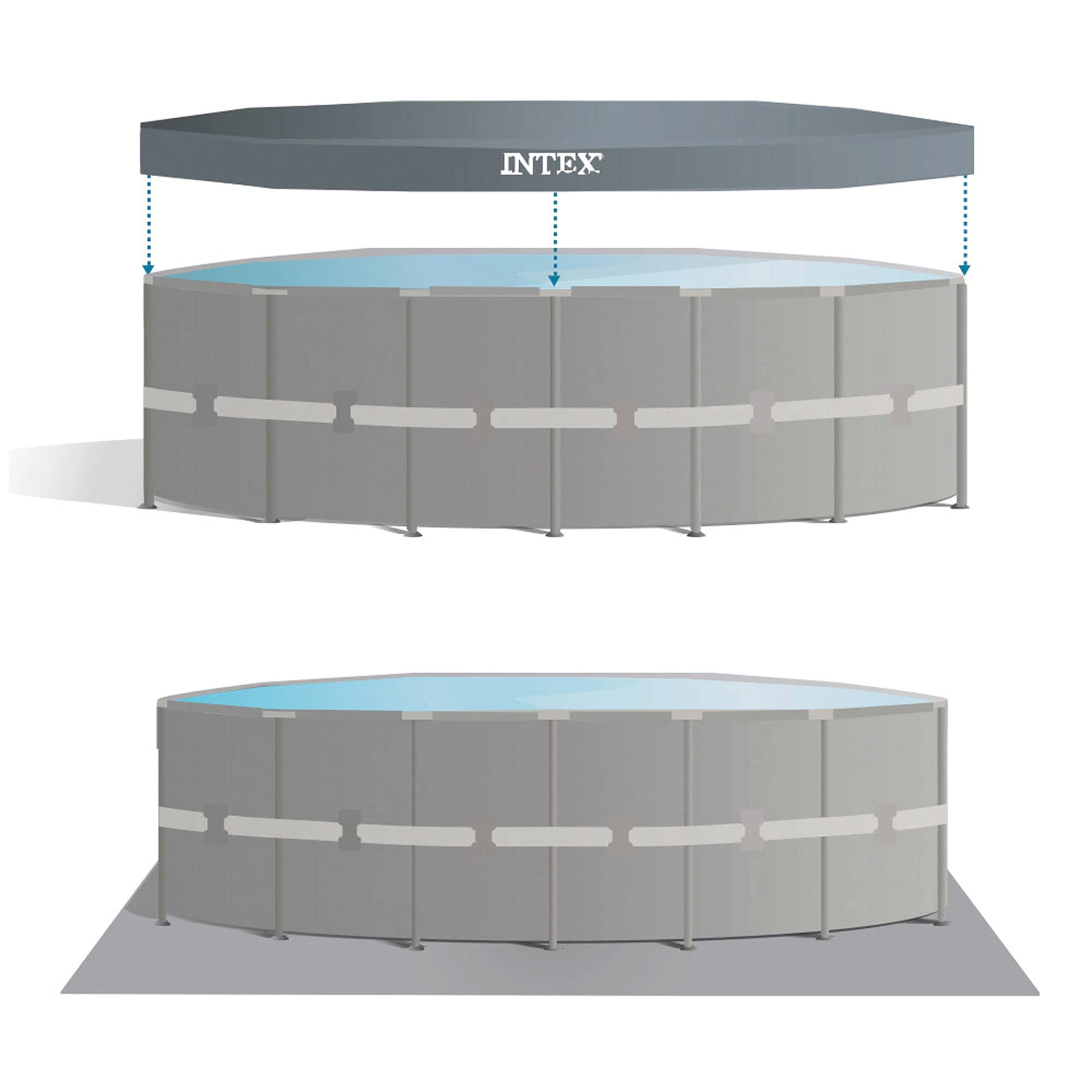 Intex Piscina elevada redonda Ultra XTR Frame 488x122 cm con depuradora (55216)