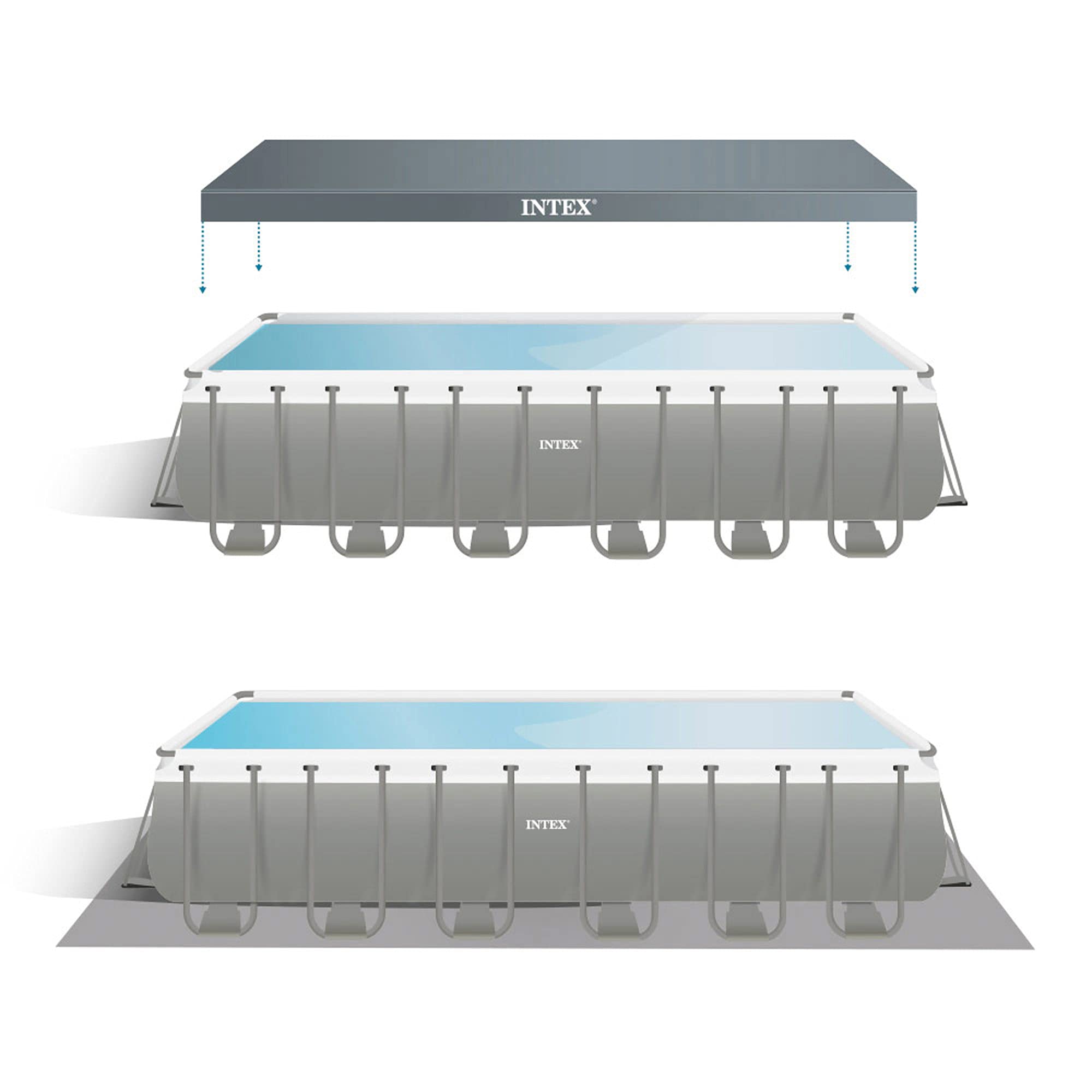 INTEX 55221 - Piscina elevada Rectangular Ultra XTR Frame 732x366x132 cm + depuradora