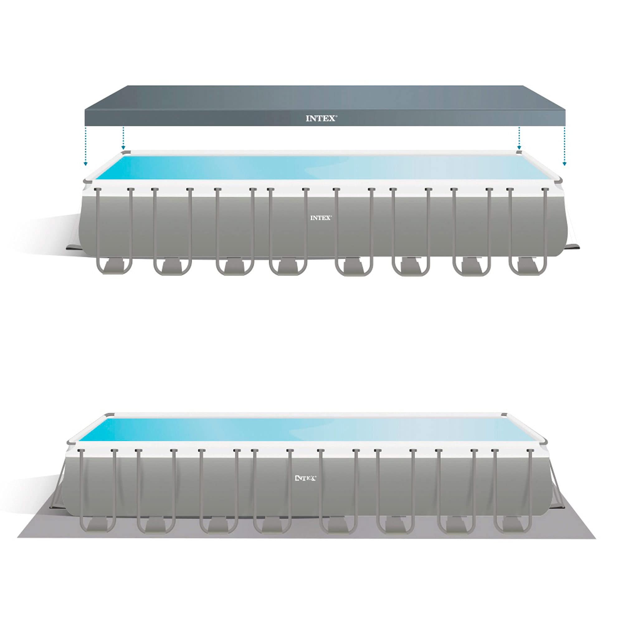 INTEX 55221 - Piscina elevada Rectangular Ultra XTR Frame 732x366x132 cm + depuradora