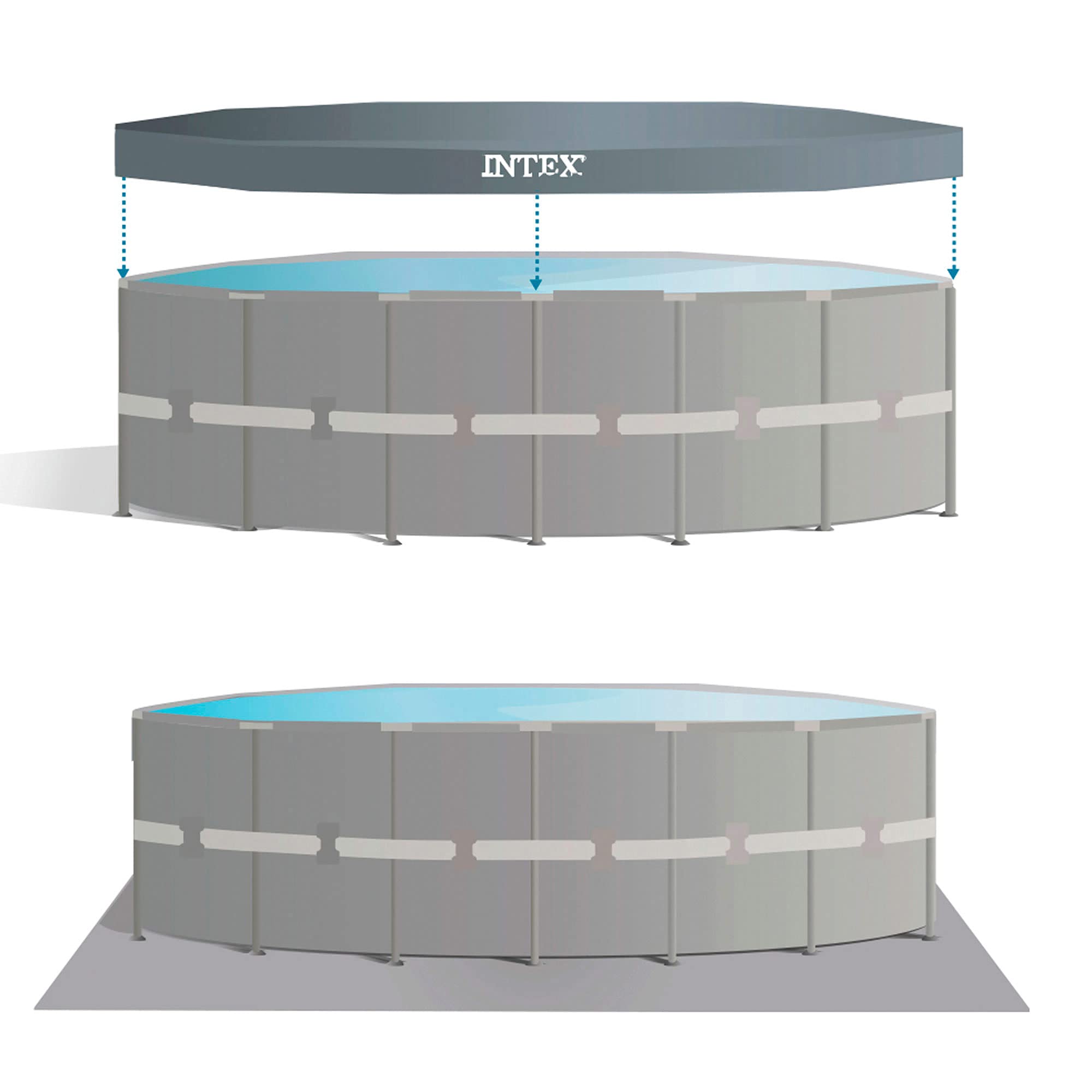 Intex Piscina elevada redonda Ultra XTR Frame 488x122 cm con depuradora (55216)