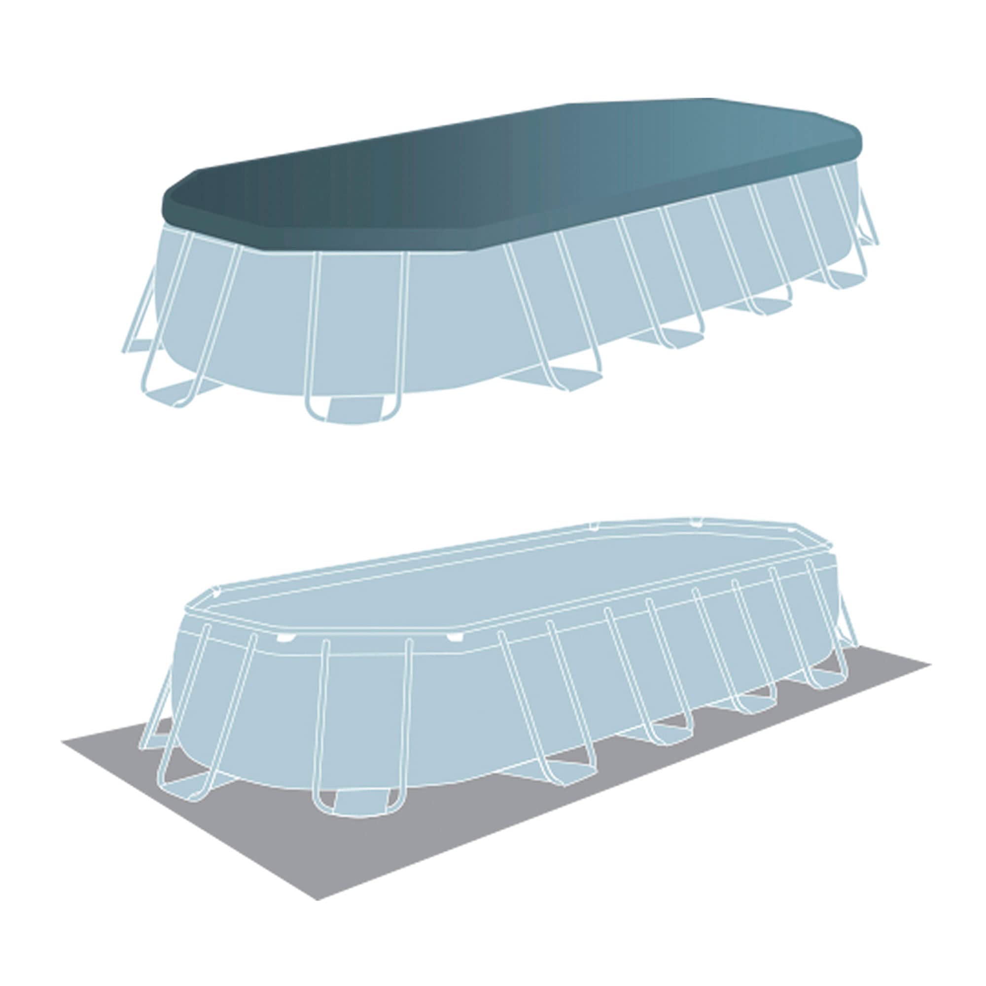 Intex 26798NP - Piscina desmontable ovalada intex prism frame 610x305x122 cm con depuradora