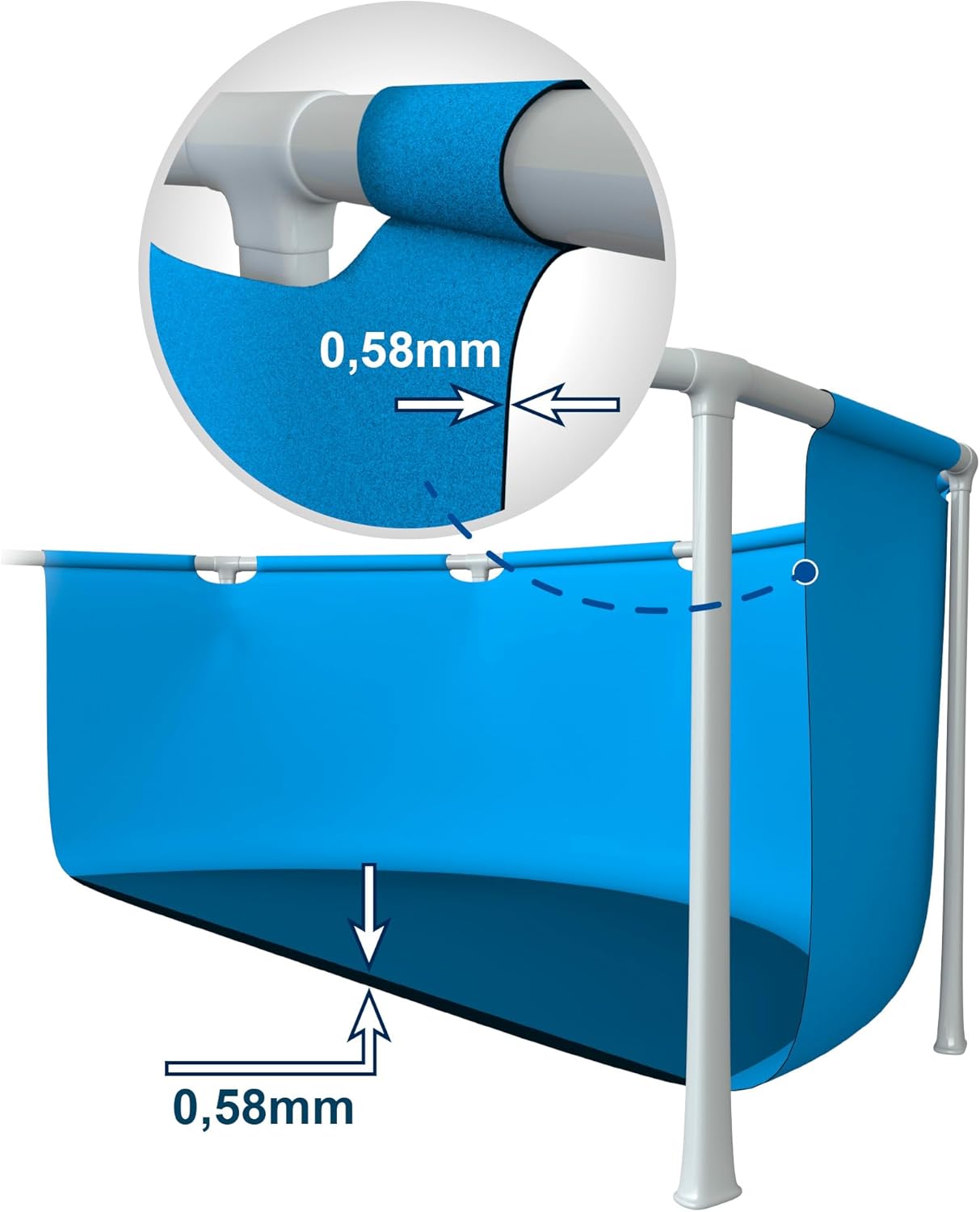 Intex Piscina Desmontable Rectangular Prism Frame, 400x200x122 cm, Material Triple Capa, Capacidad 8.418 L, Ventana panorámica, Tapiz, Cobertor, Depuradora de Cartucho, Escalera (56029)