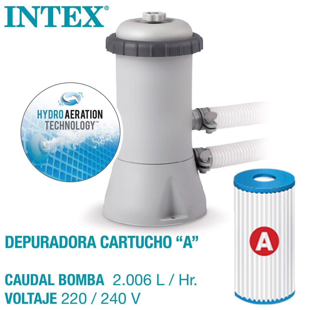 INTEX 55211 - Piscina desmontable rectangular Prisma Frame INTEX, medidas piscina: 400x200x100 cm y capacidad: 6.836 litros