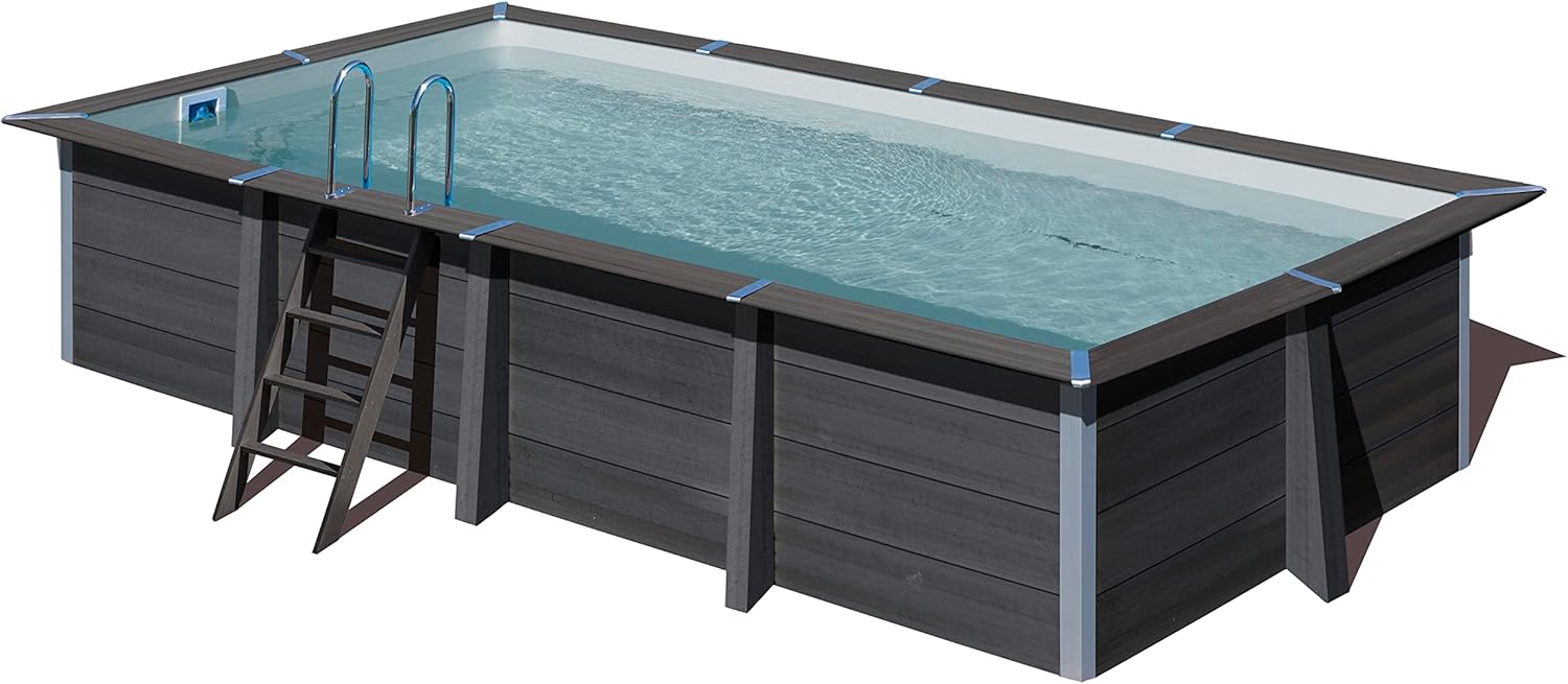 Gre KPCOV52 - Piscina Ovalada Desmontable de Composite, Piscina Elevada para Jardines y Patios.524 x 386 x 124 cm