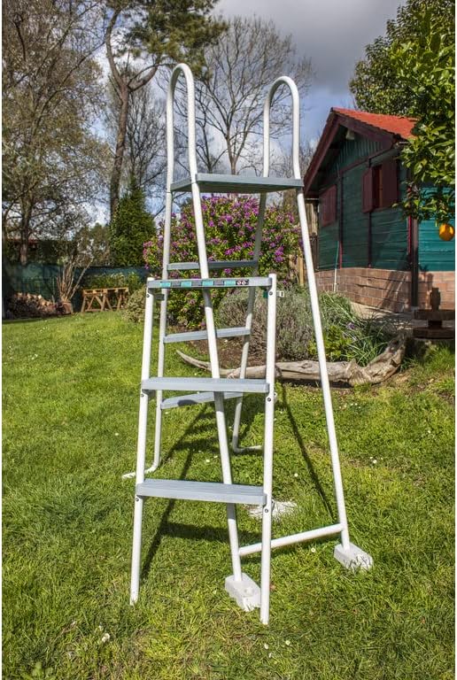 Piscina de Acero Elevada,Ovalada con Aspecto Acero Nórdico. Piscinas Desmontables para Jardín. 500 x 300 x 132 cm - Piscina Gre KITPROV508N Groenlandia.