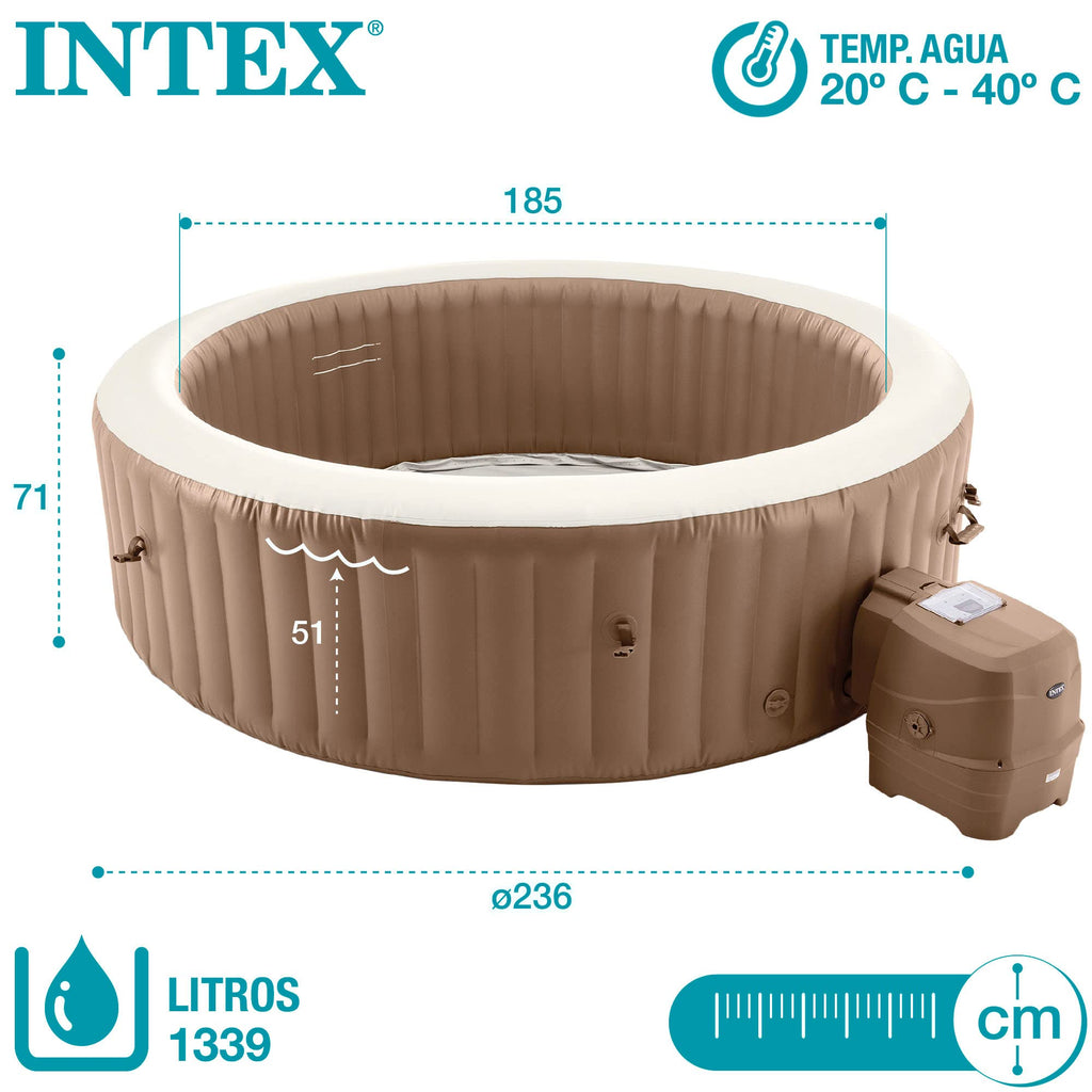 Intex 28428EX Spa hinchable, Beige, 6 Personas
