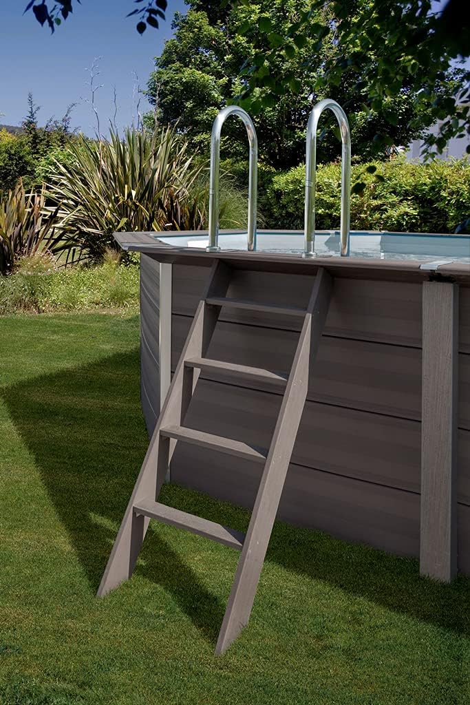 Gre KPCOV52 - Piscina Ovalada Desmontable de Composite, Piscina Elevada para Jardines y Patios.524 x 386 x 124 cm