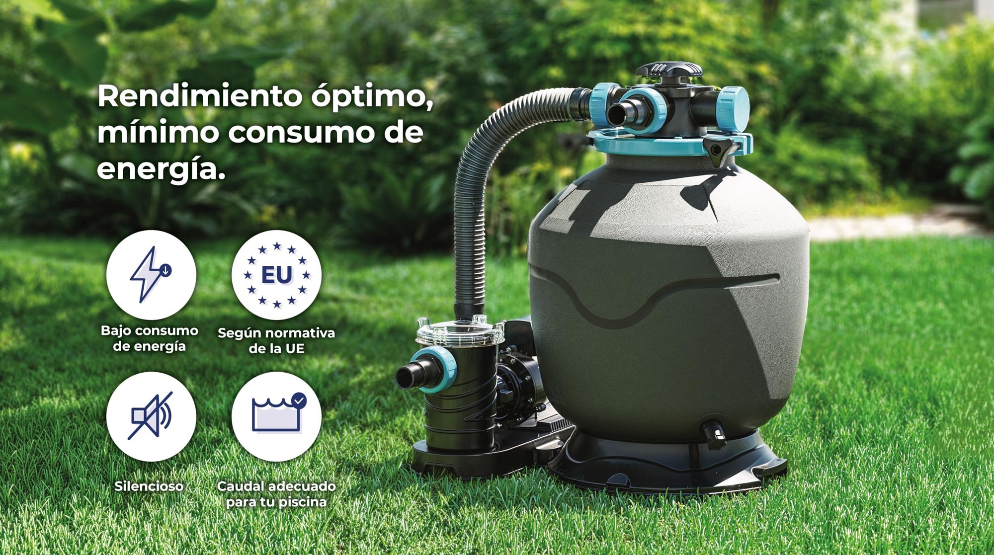 Gre KIT610GY Piscina de Acero Elevada, Ovalada con Aspecto Acero Gris Antracita, Piscinas Desmontables para Jardín, 610 x 375 x 120 cm, Kea