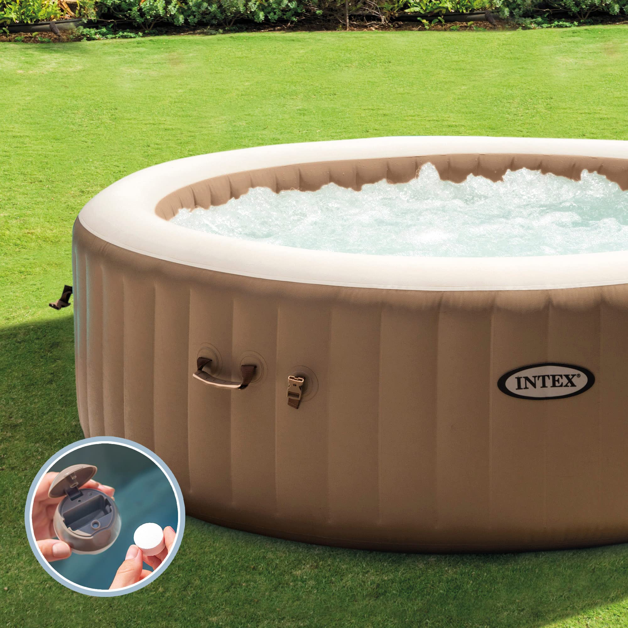 Intex 28428EX Spa hinchable, Beige, 6 Personas