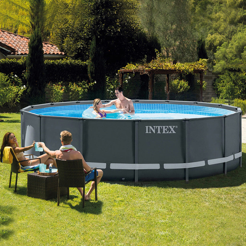 Intex Piscina elevada redonda Ultra XTR Frame 488x122 cm con depuradora (55216)