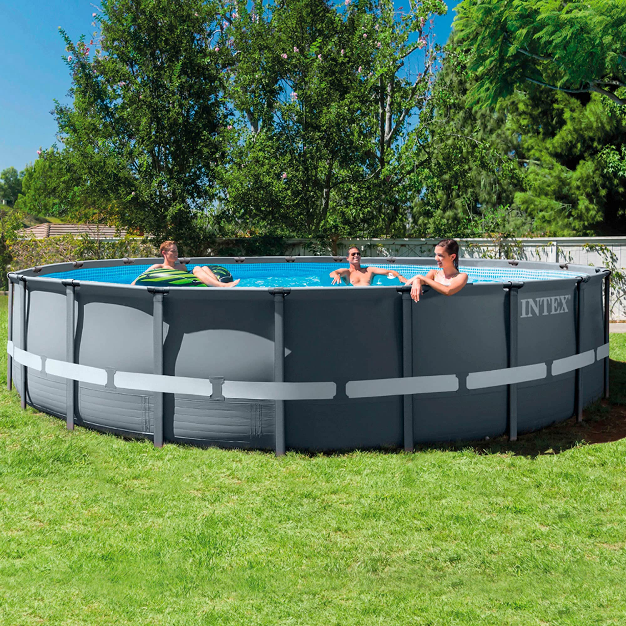 Intex Piscina elevada redonda Ultra XTR Frame 488x122 cm con depuradora (55216)