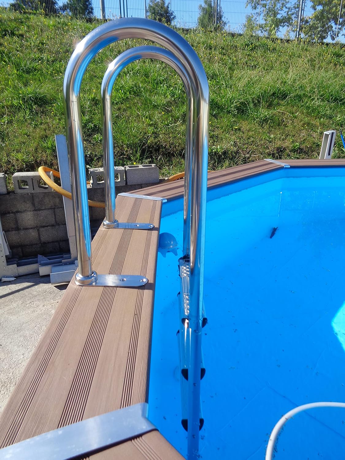 Gre KPCOV52 - Piscina Ovalada Desmontable de Composite, Piscina Elevada para Jardines y Patios.524 x 386 x 124 cm
