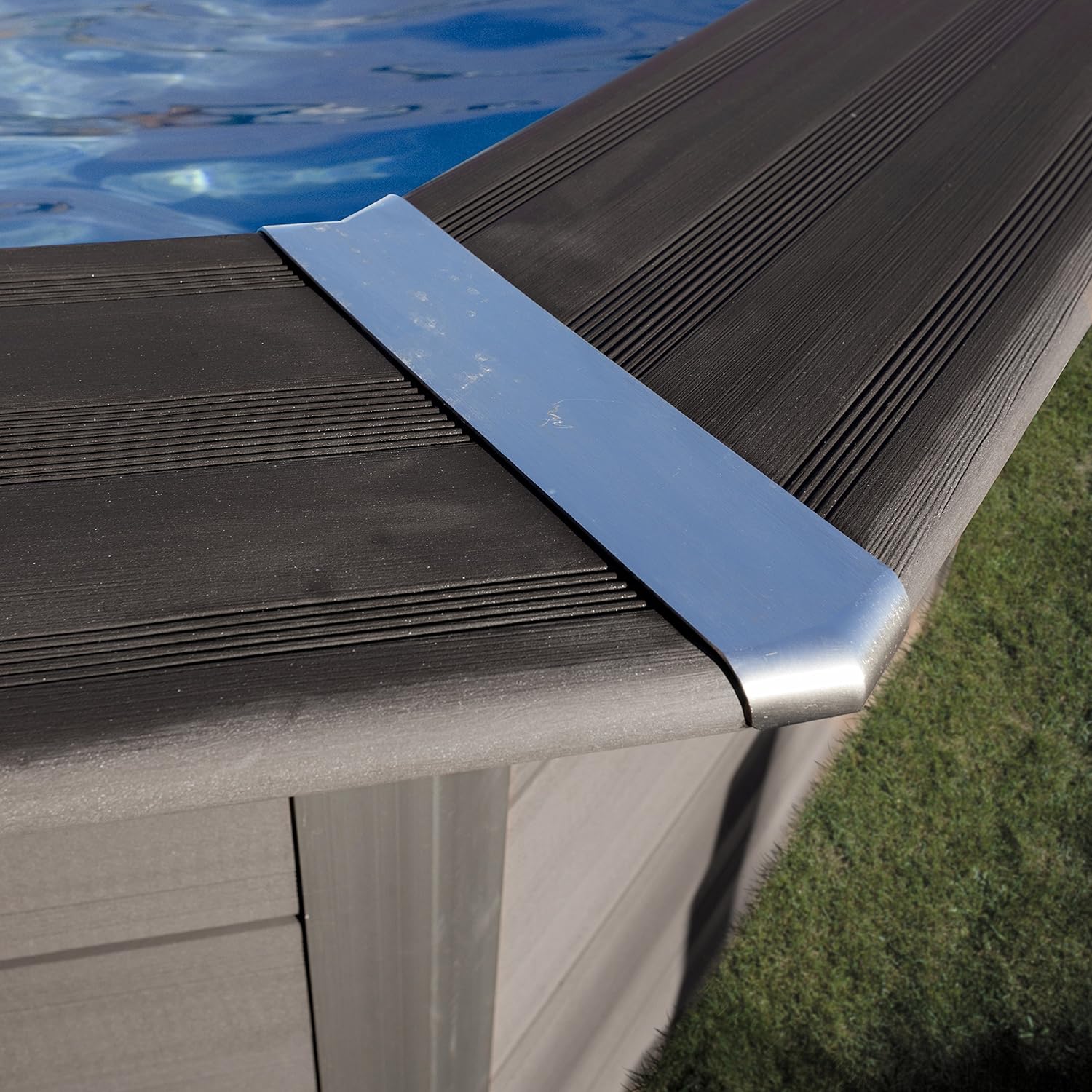 Gre KPCOV52 - Piscina Ovalada Desmontable de Composite, Piscina Elevada para Jardines y Patios.524 x 386 x 124 cm