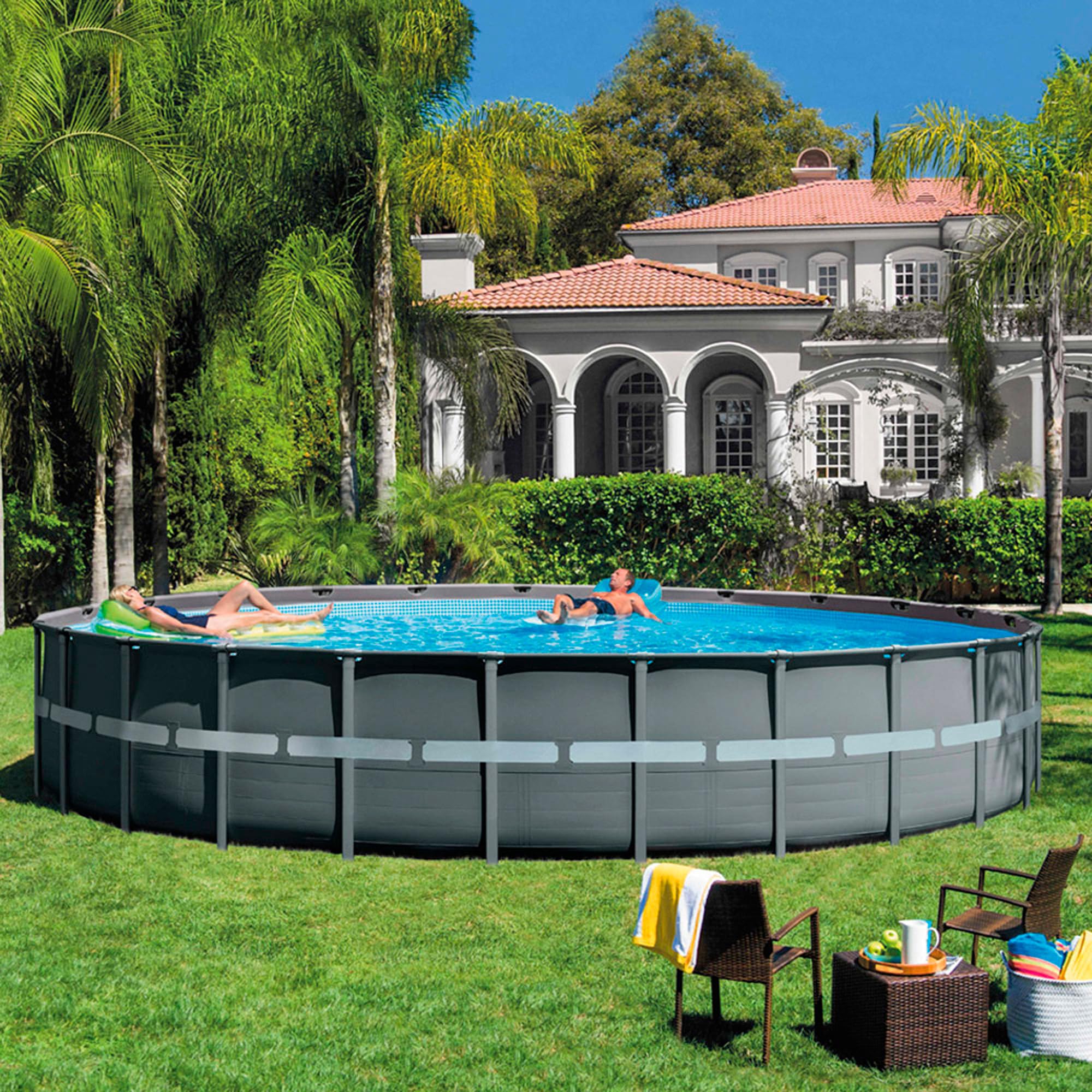 Intex Piscina elevada redonda Ultra XTR Frame 488x122 cm con depuradora (55216)